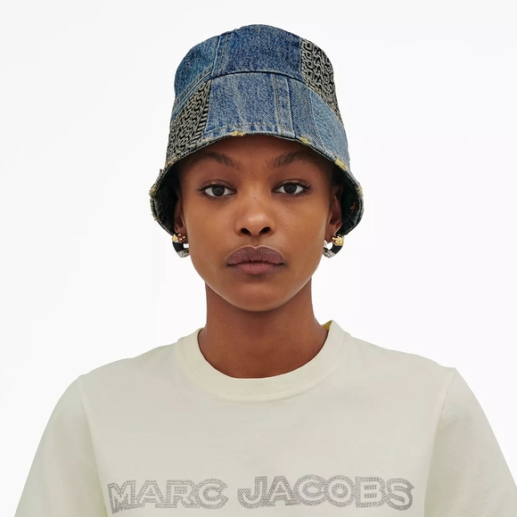 MARC JACOBS PATCHWORK DENIM BUCKET HAT SIZE XS/S - Picture 7 of 17